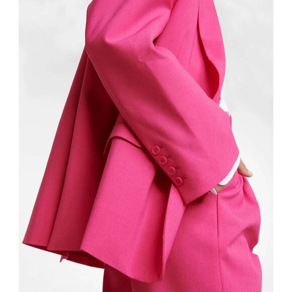 The Frankie Shop Bea Oversized Blazer in Fuschia Hot Pink XXS - Picture 4 of 13